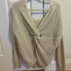 Hippie rose open twist back sweater size M